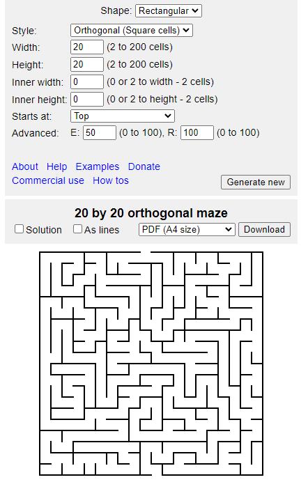 mazegenerator 在线迷宫