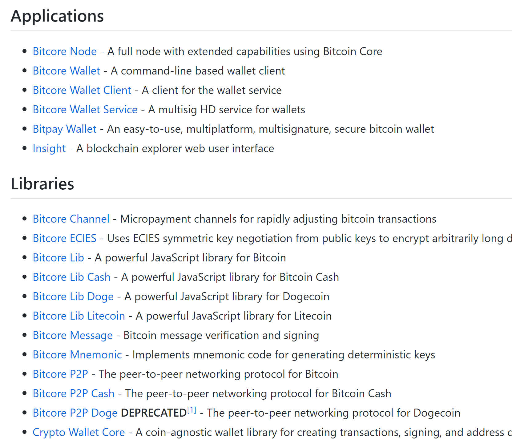 bitcore-干净强大的比特币库