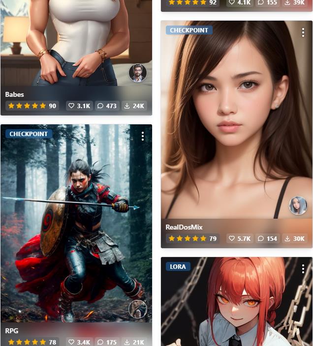 civitai 真人场景生成各种模型