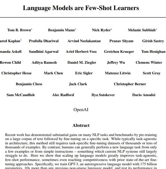 GPT-3 Few-Shot Learners