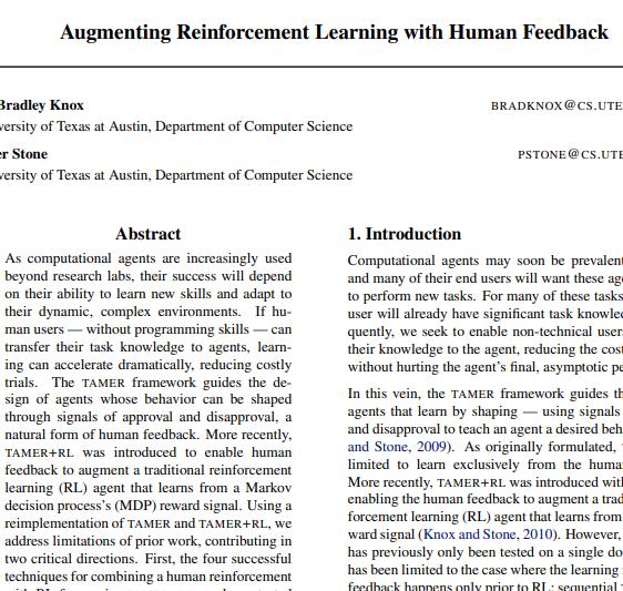 RLHF 根据人类反馈增强强化学习