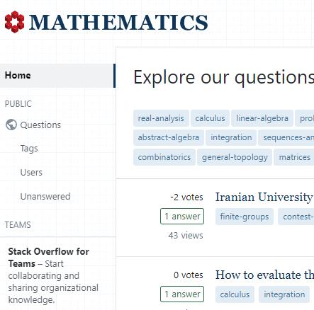 MathOverflow 数学问题问答