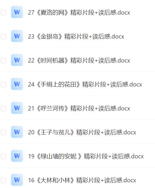 小学经典名著精彩片段读后感范文