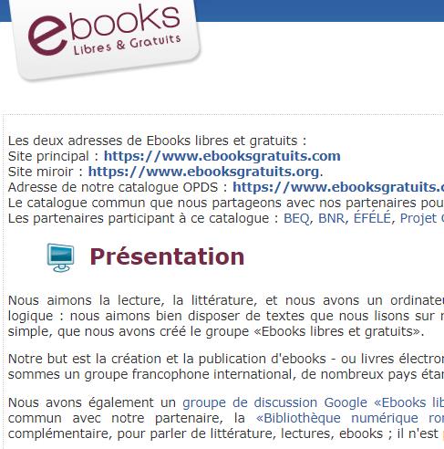 ebooksgratuits 法语电子书搜索