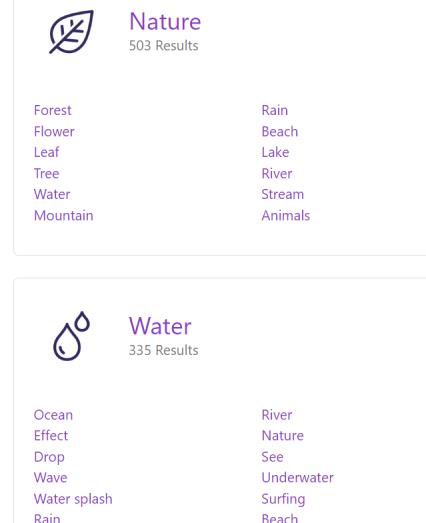 videezy 分类明确，个别收费