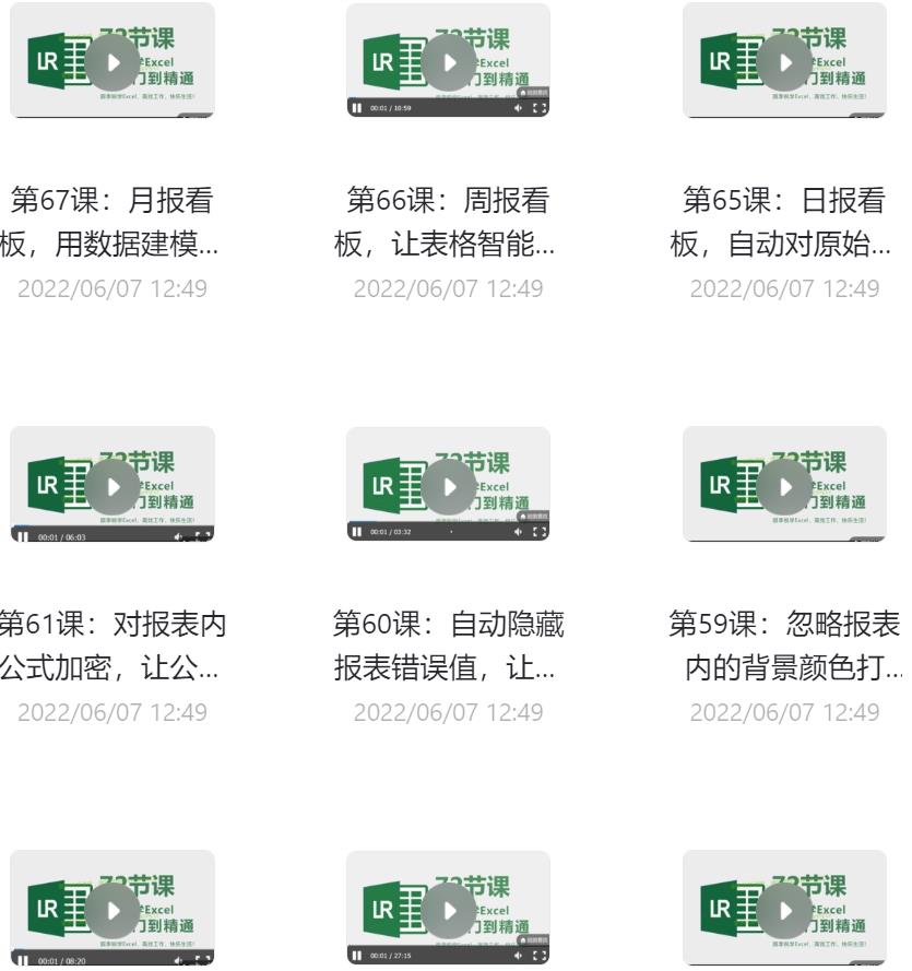 跟李锐学Excel 72堂课