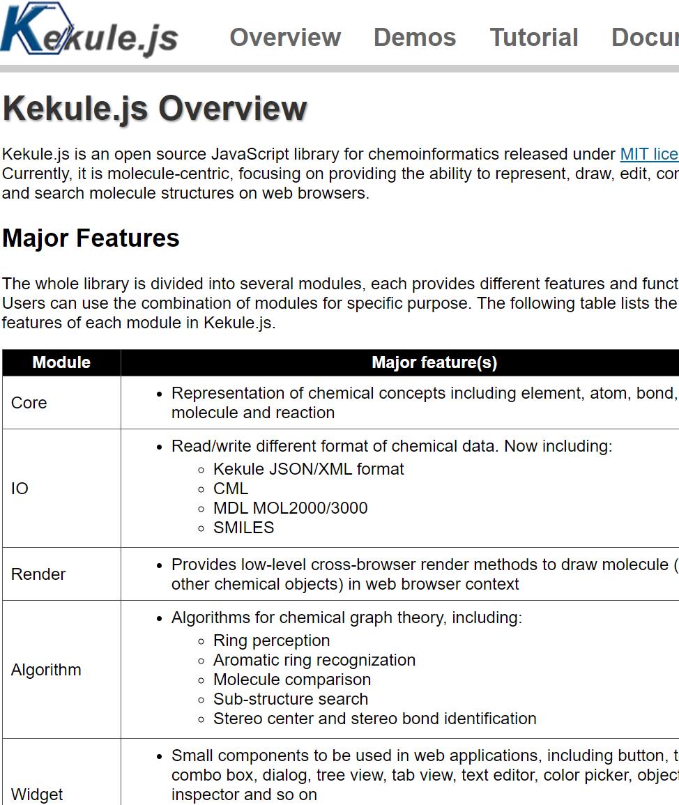 Kekule.js 网页显示分子结构
