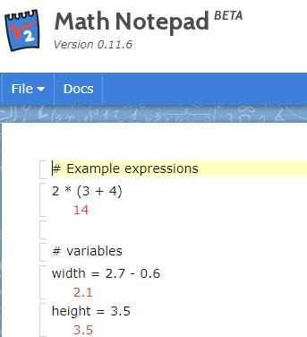 mathnotepad 数学计算编辑工具