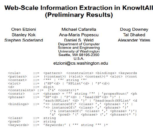 Web-scale information extract