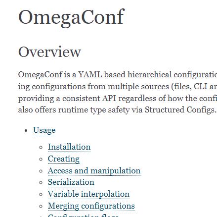 omegaconf 配置管理工具