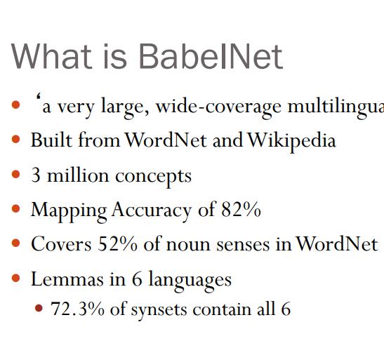 BabelNet PPT介绍