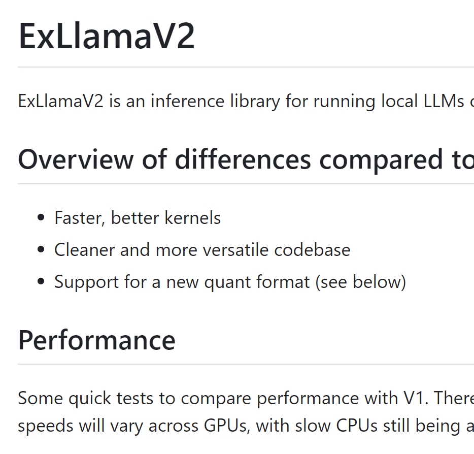exllamav2 本地做LLM推理的库