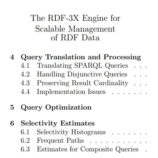  RDF-3X engine for scalable
