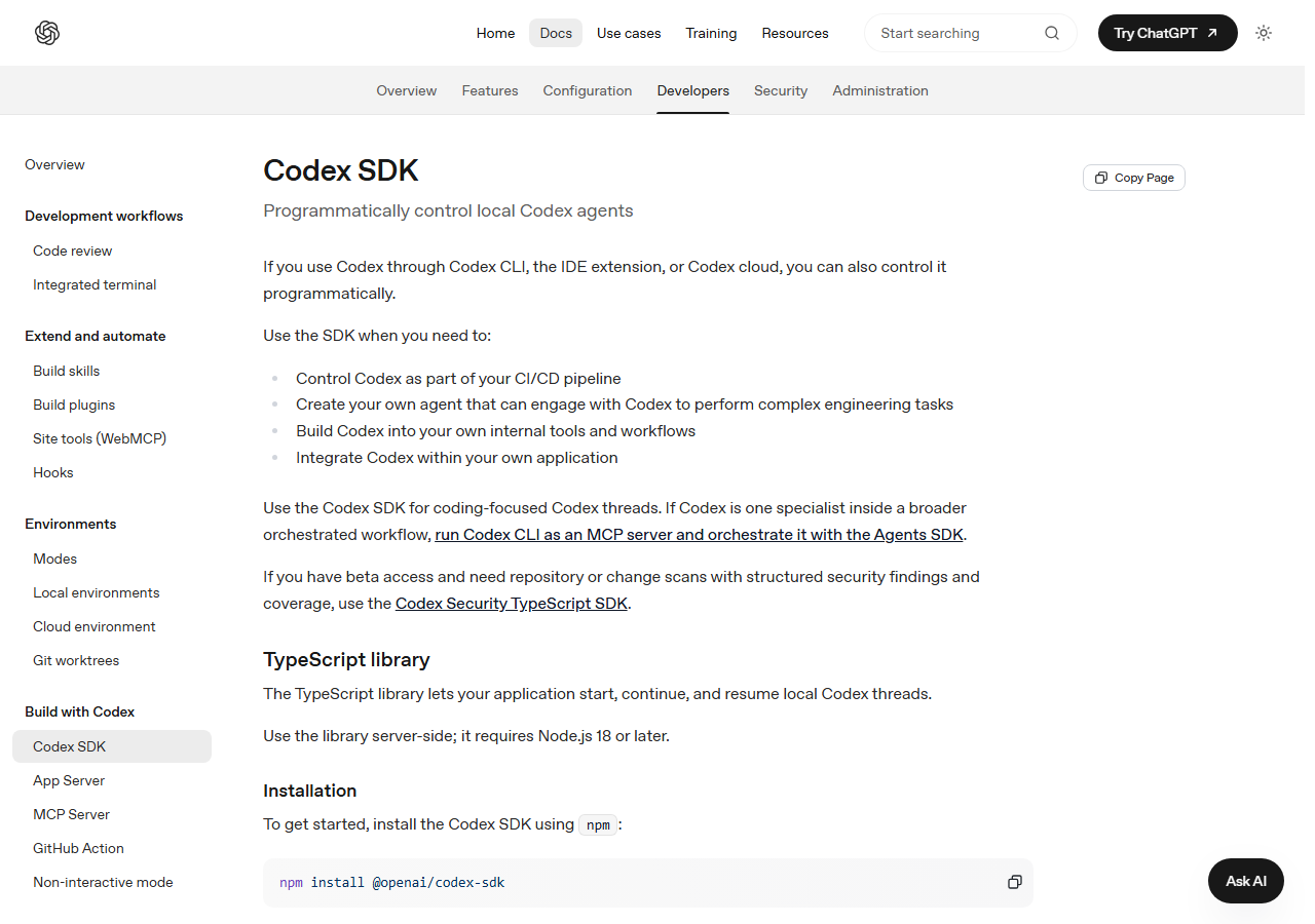 Codex SDK