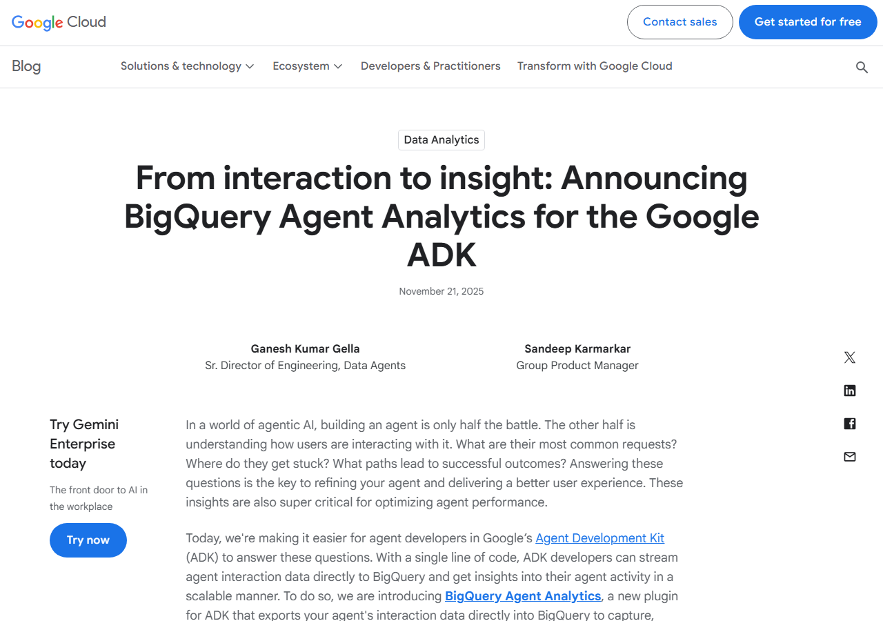 Introducing BigQuery Agent Ana