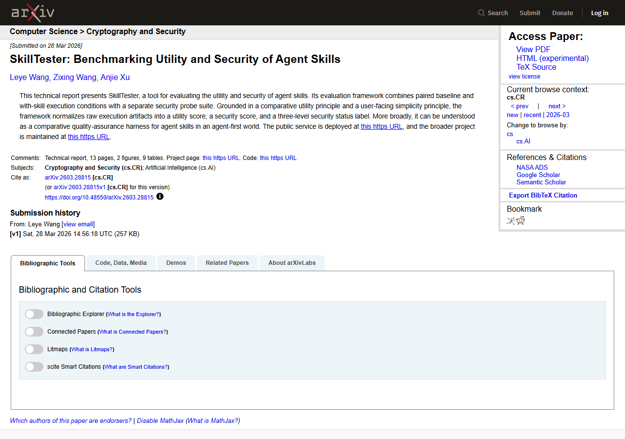 SkillTester: Benchmarking Util