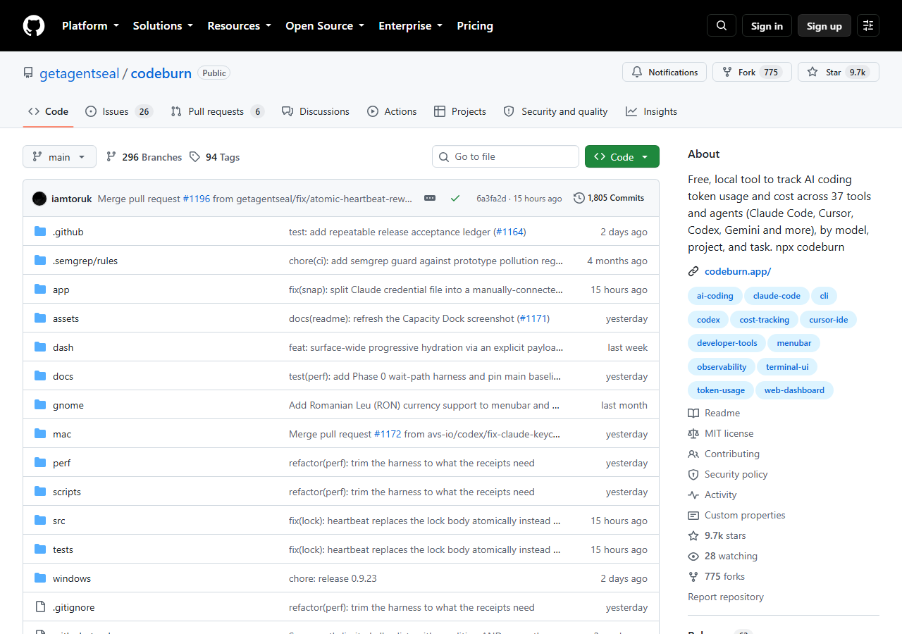 getagentseal/codeburn