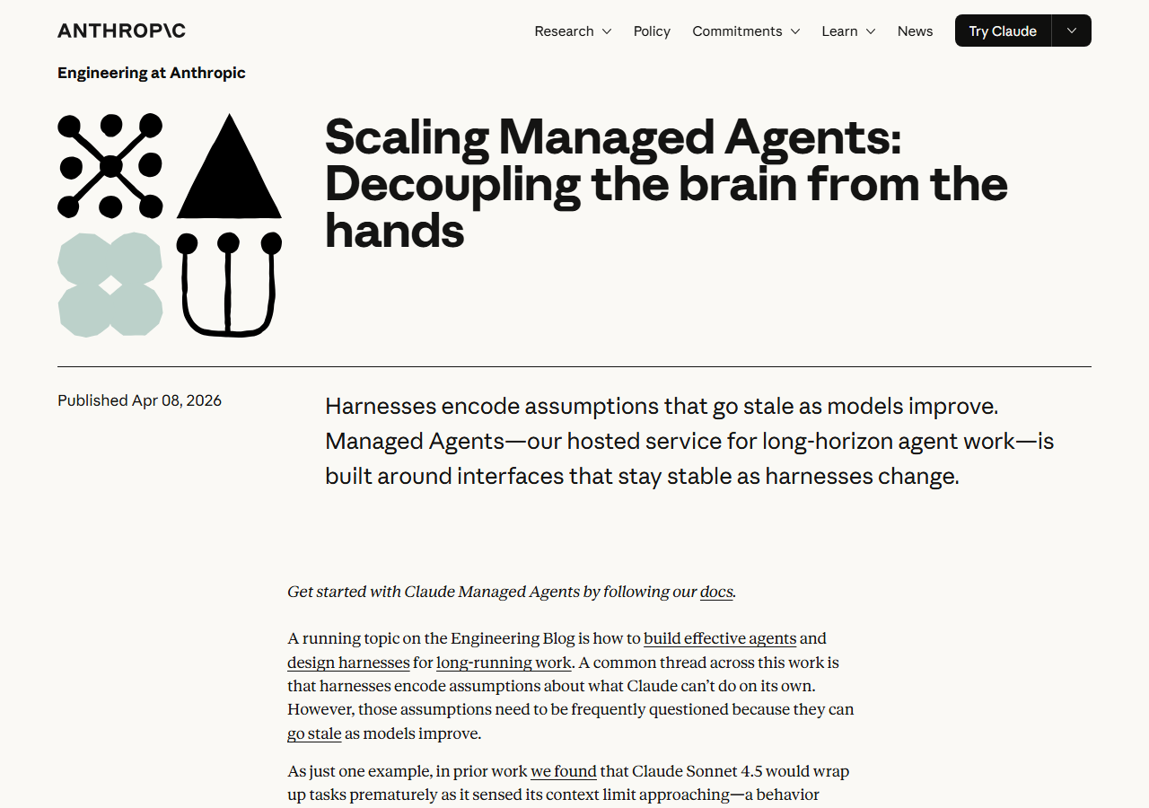 Scaling Managed Agents: Decoup