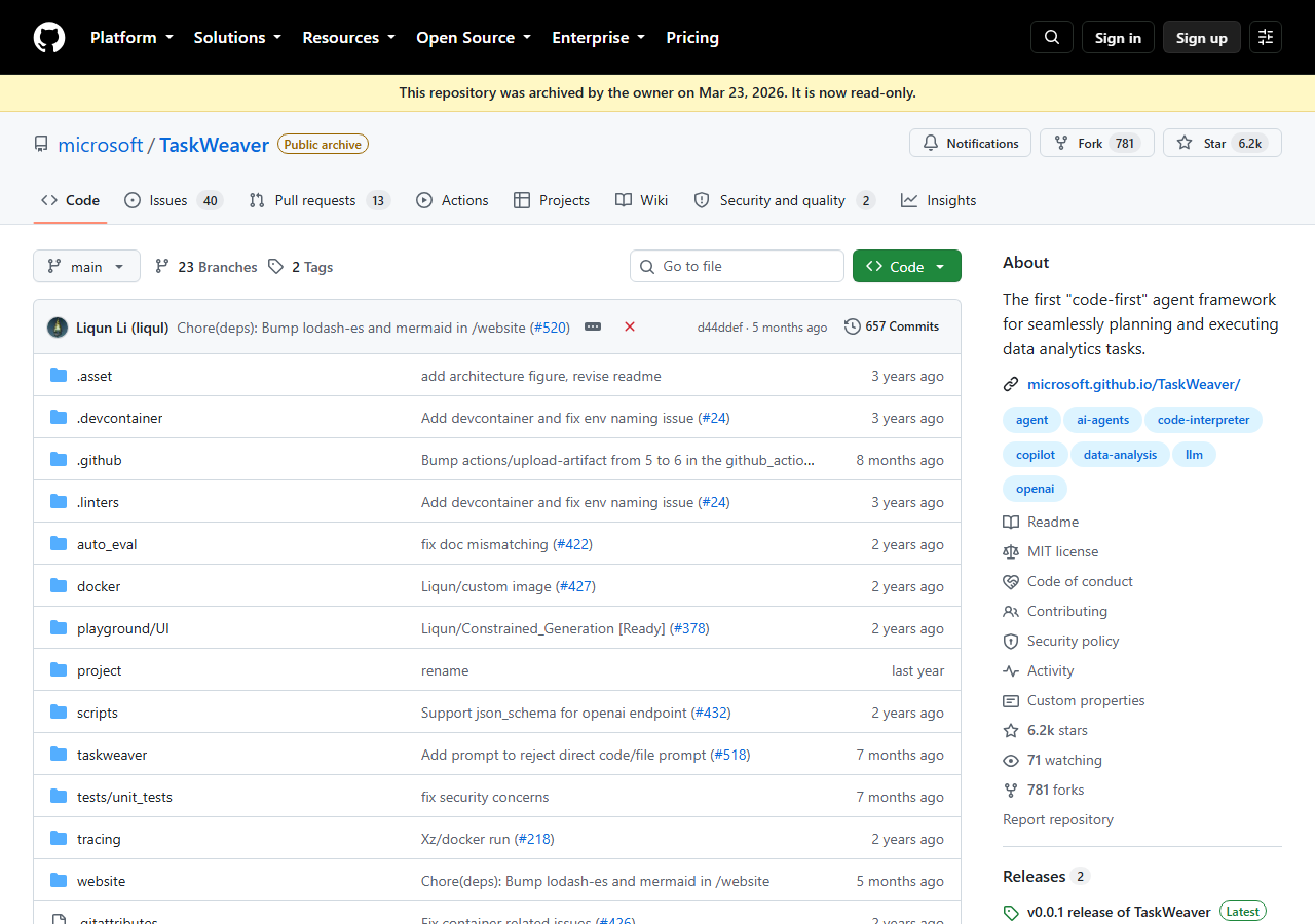 microsoft/TaskWeaver