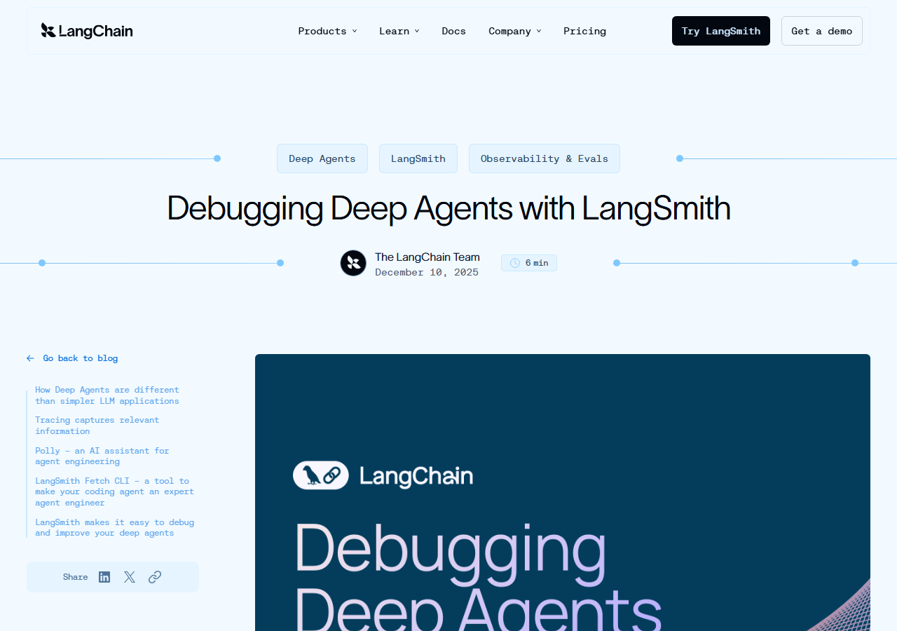 Debugging Deep Agents with Lan