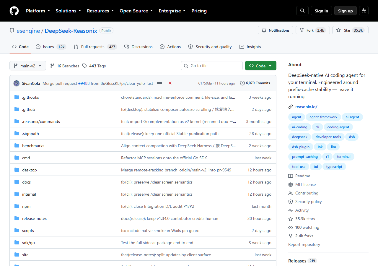 esengine/DeepSeek-Reasonix