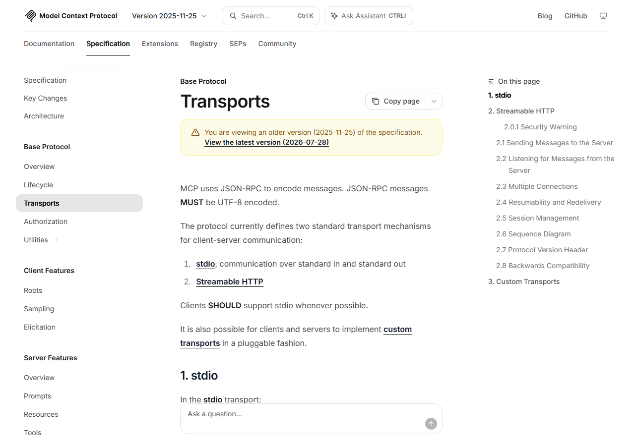 MCP Streamable HTTP Transport
