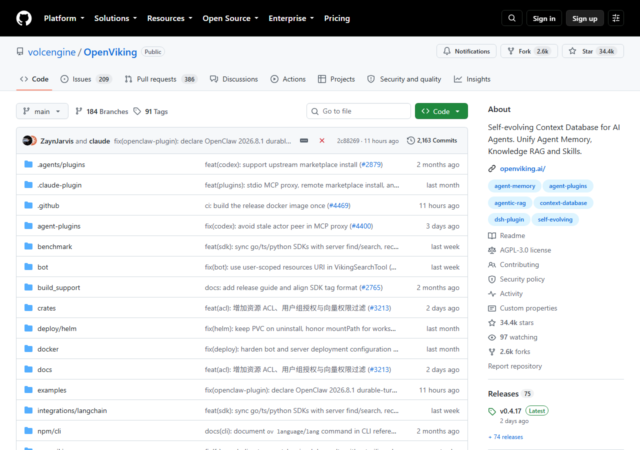 volcengine/OpenViking