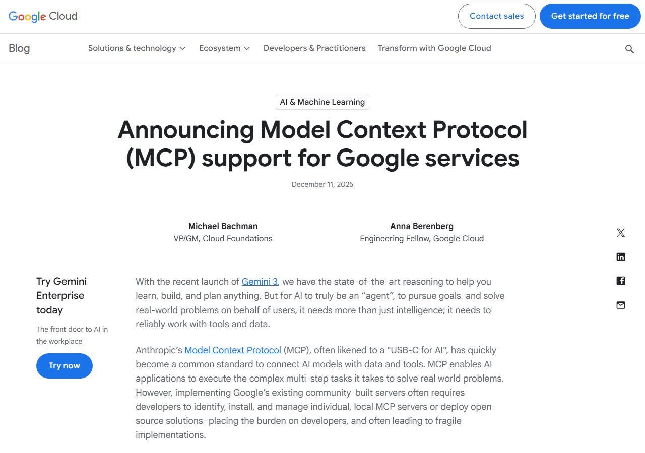 Announcing Official MCP Suppor