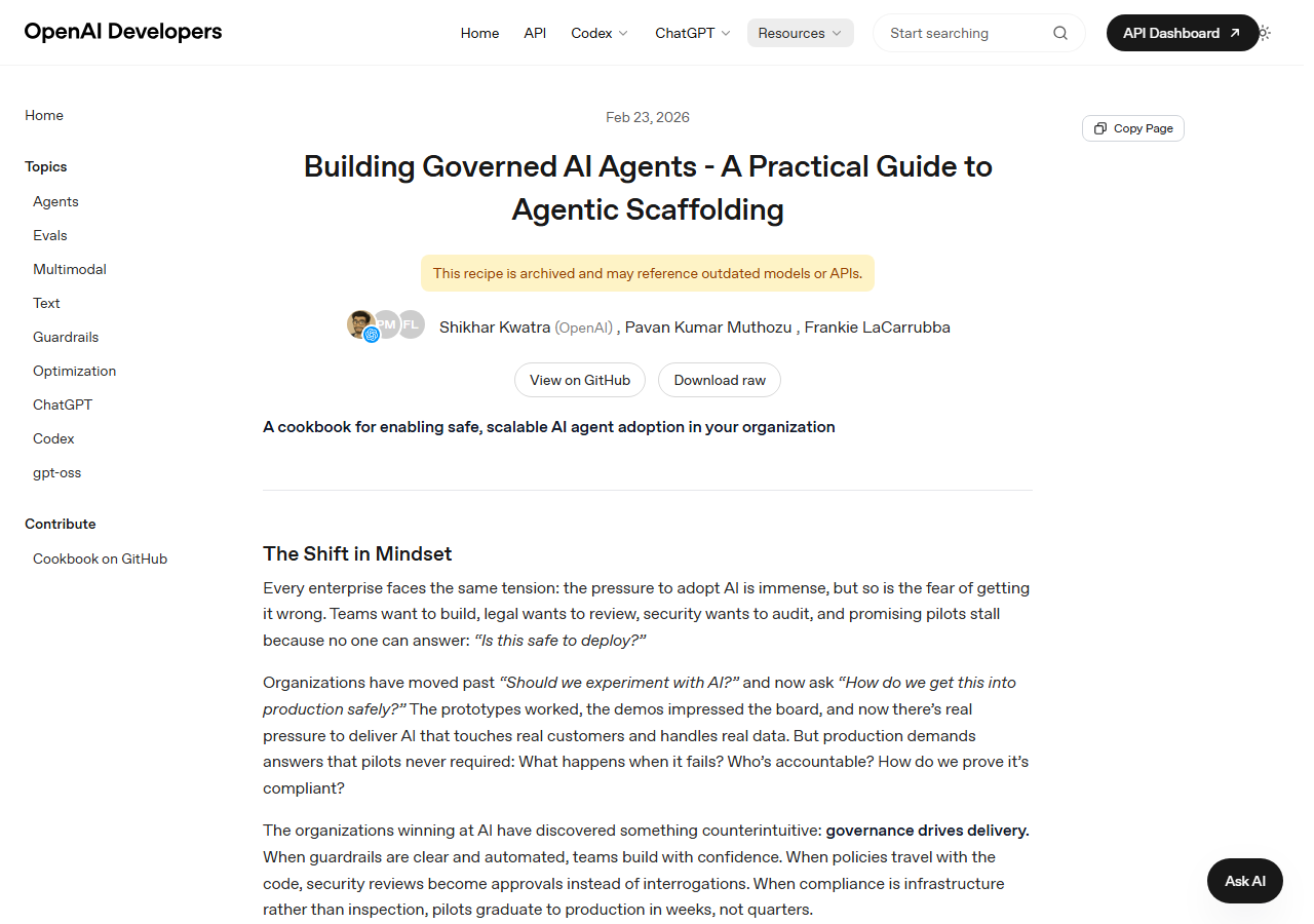 Building Governed AI Agents