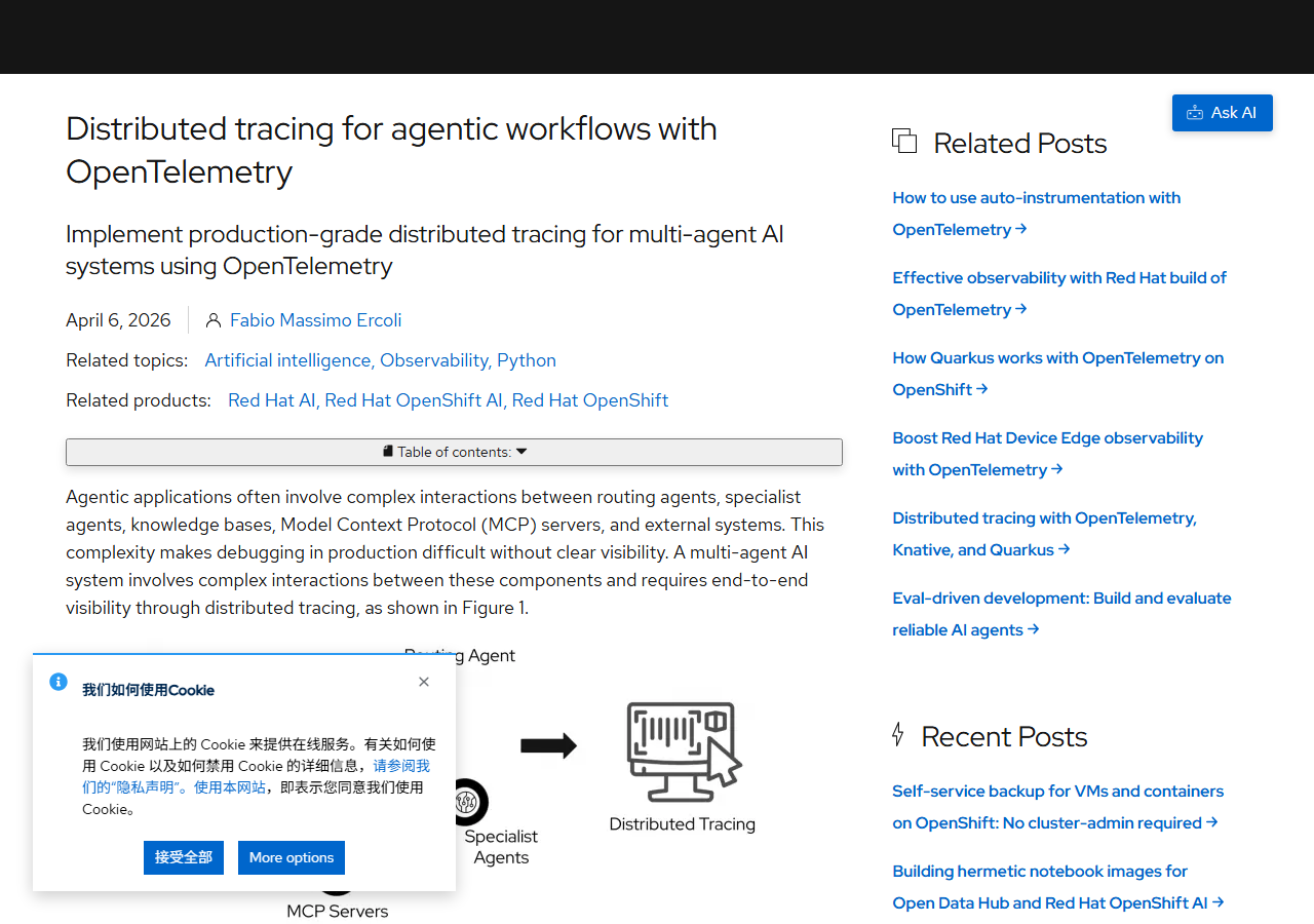 Distributed Tracing for Agenti