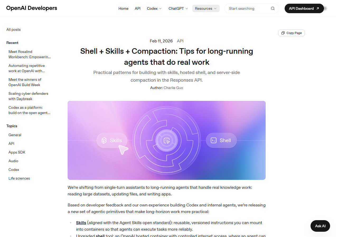 Shell + Skills + Compaction: T