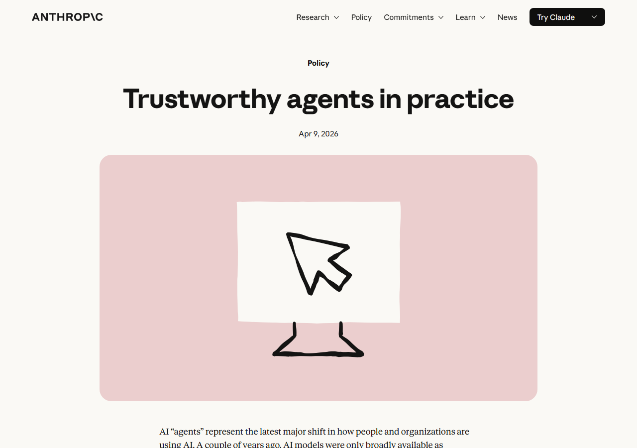 Trustworthy agents in practice
