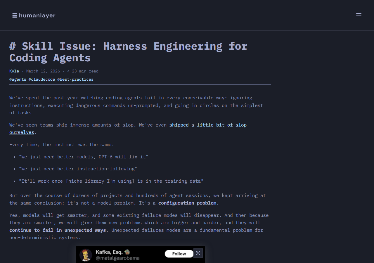 Skill Issue: Harness Engineeri