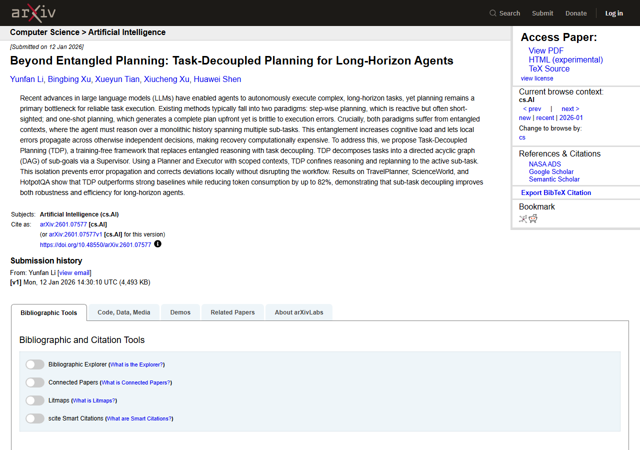 Task-Decoupled Planning for Lo