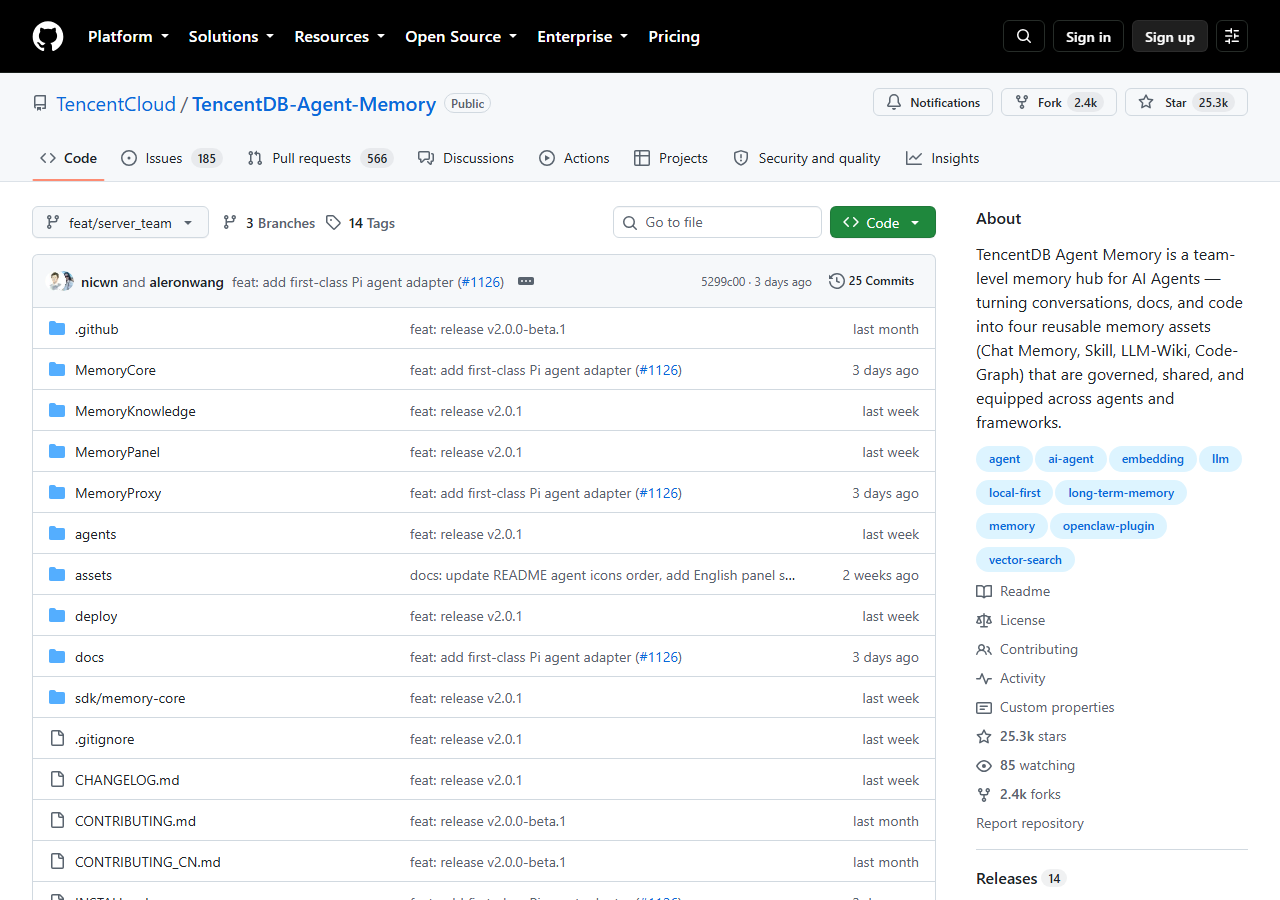 Tencent/TencentDB-Agent-Memory
