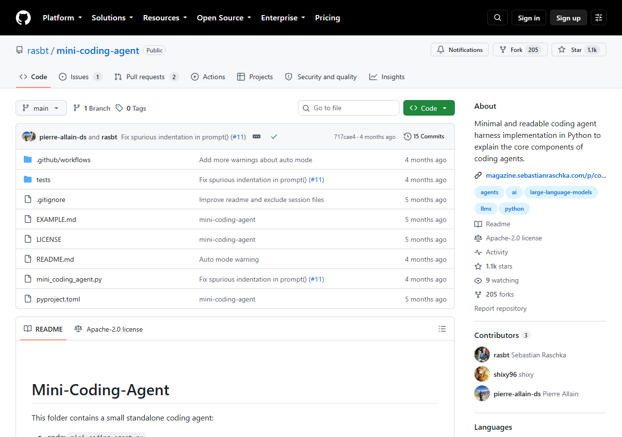 rasbt/mini-coding-agent