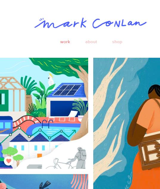 markconlan 艳丽大胆配色的插图