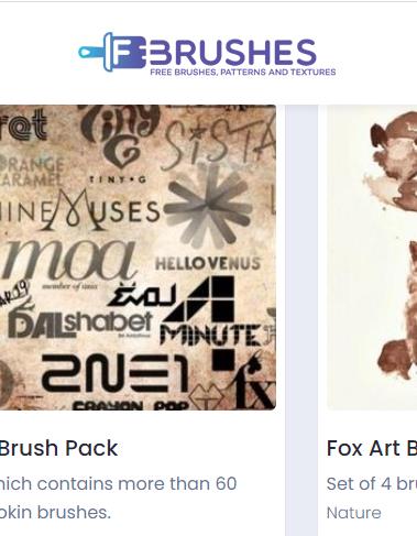 fbrushes 免费的PS笔刷和纹理库