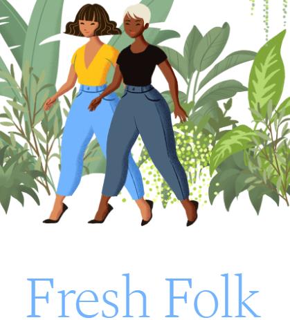 fresh-folk 法式人物和物品插画
