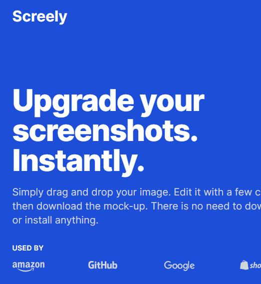 screely 在线上传图片生成样机