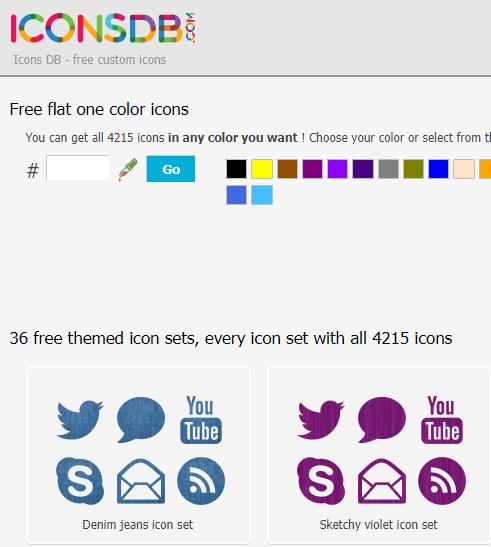 iconsdb 免费的自定义图标