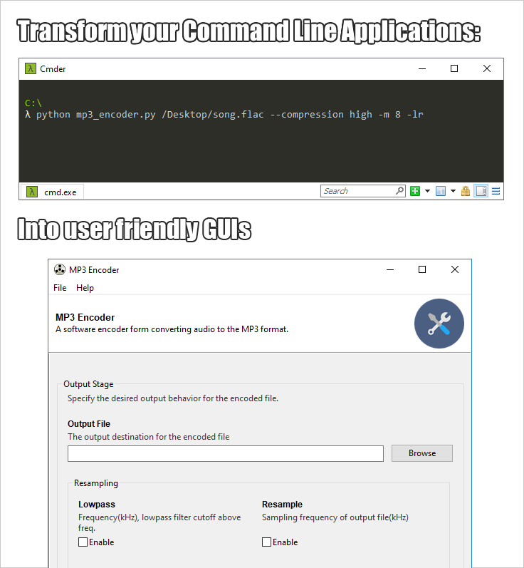 Gooey-命令行转换为GUI