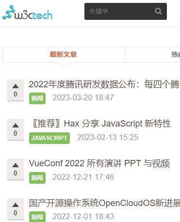 w3ctech 国内最大的前端社区