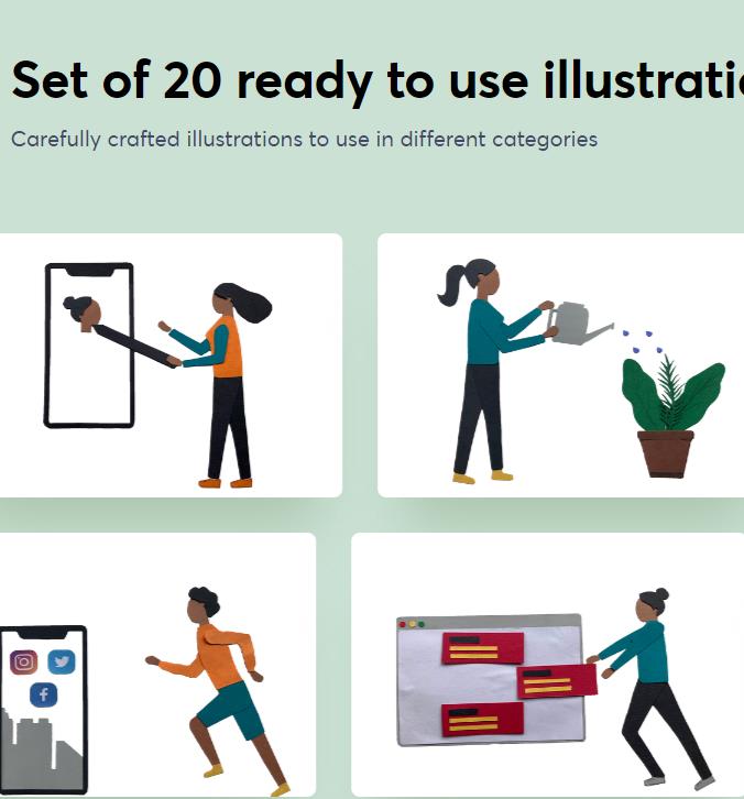 illustrations 精美纸质插画