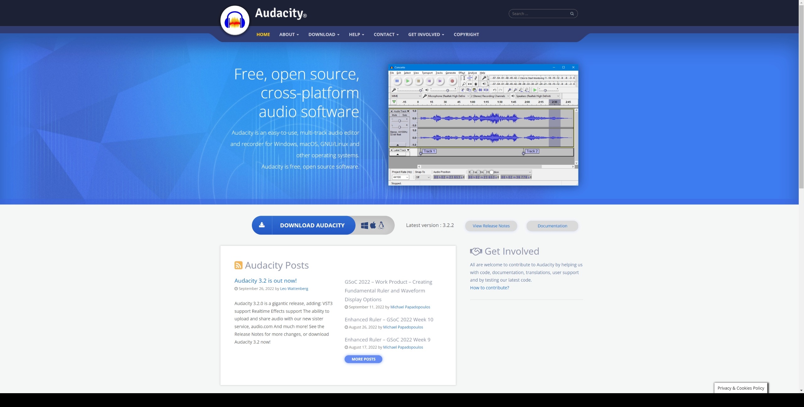 开源免费跨平台的音频编辑软件