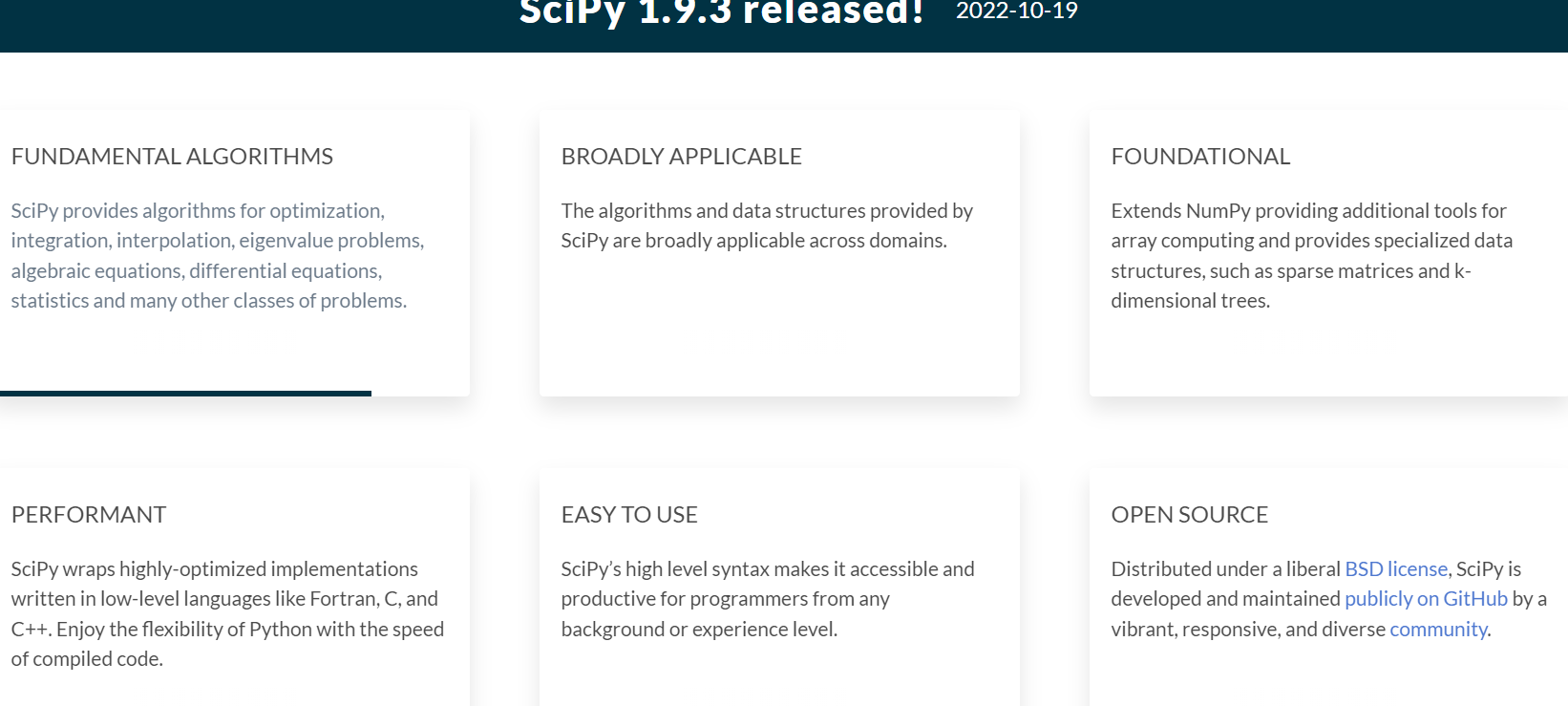 scipy-数学、工程、科学计算