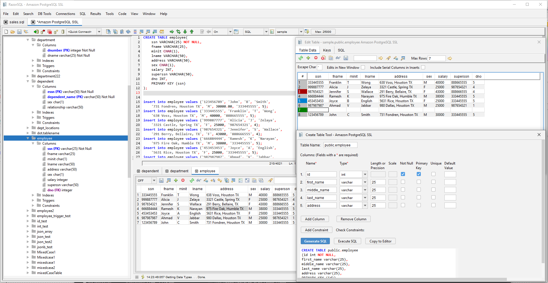 Razorsql-SQLite图形管理
