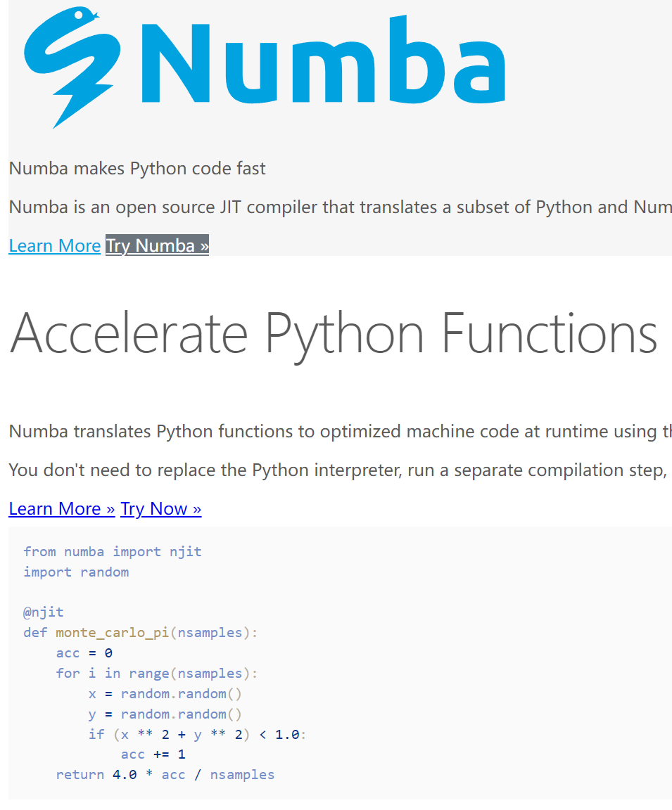 numba-python LLVM加速