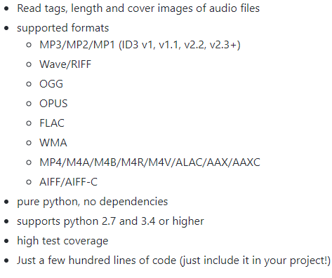 tinytag-读取音频文件元数据
