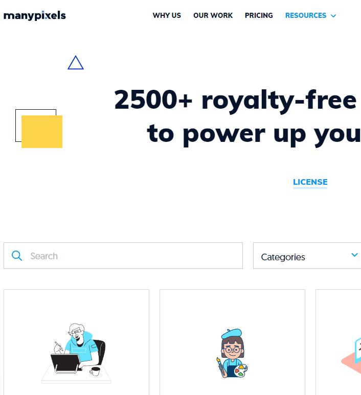 ManyPixels渐变色插画